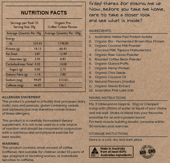 Organic Pro - 1kg Tub