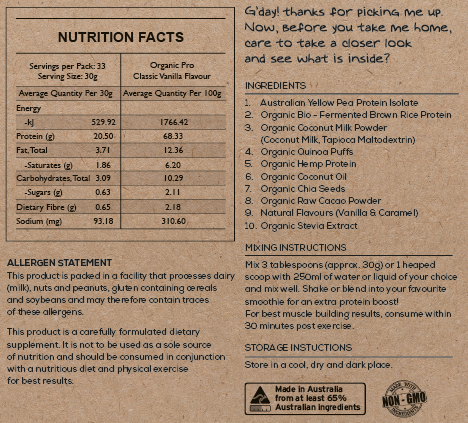 Organic Pro - 1kg Tub