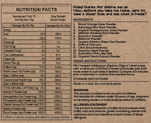 Stag Strength Pre-Workout - 250g (25 Serves)