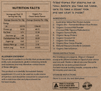 Organic Pro - 1kg Tub