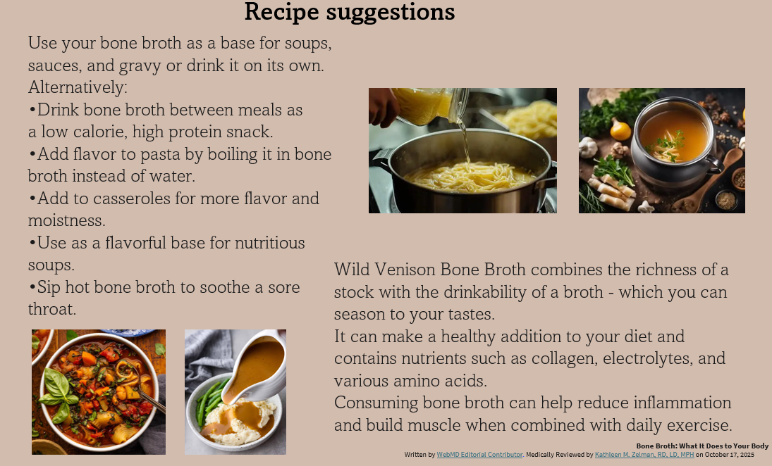 Wild Venison Bone Broth Powder