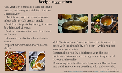 Wild Venison Bone Broth Powder